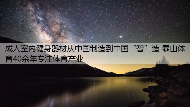 成人室内健身器材从中国制造到中国“智”造 泰山体育40余年专注体育产业