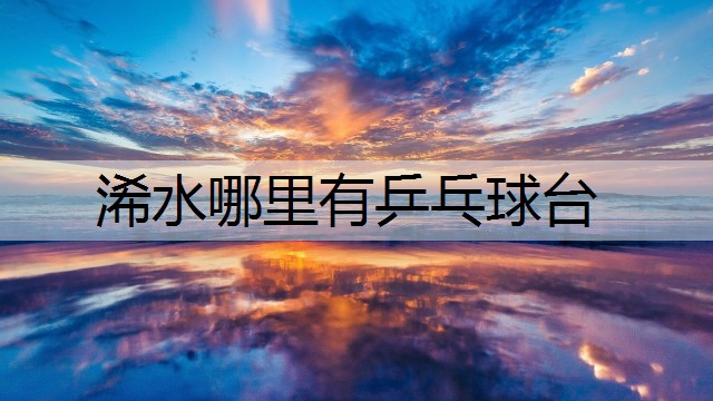 浠水哪里有乒乓球台