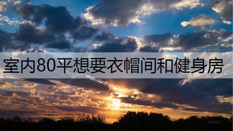 室内80平想要衣帽间和健身房